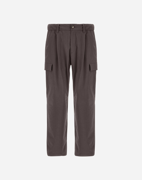 Herno RESORT CARGO TROUSERS IN MELANGE-EFFECT STRETCH NYLON  PT00035UR12742S8800