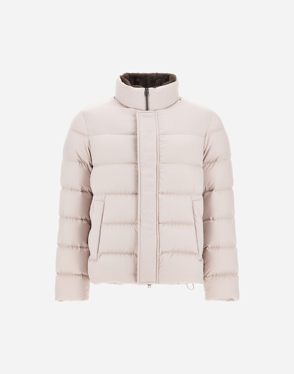 Herno BOMBER JACKET IN ARENDELLE AND FAUX FUR  PI001019U12414Z9403
