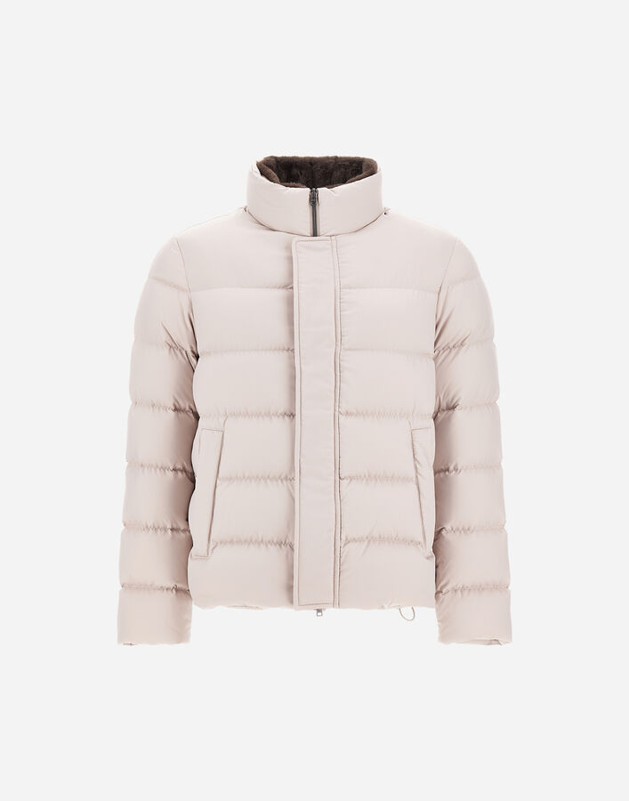 Herno BOMBER JACKET IN ARENDELLE AND FAUX FUR  PI001019U12414Z9403