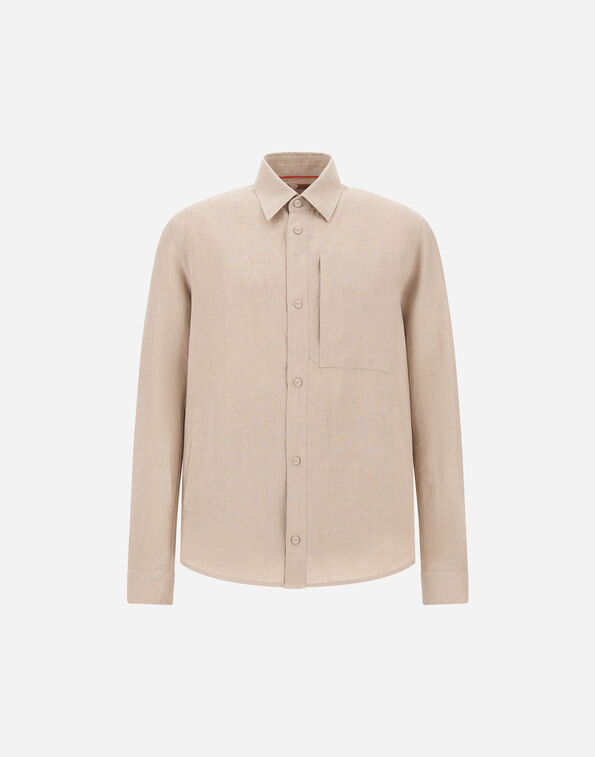 Herno RESORT OVERSHIRT IN FADE-EFFECT LINEN WITH TROPICAL PRINT  GI00119UR17105Z1986