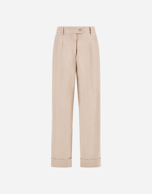 Herno RESORT TROUSERS IN FADE-EFFECT LINEN  PT00067DR17105Z1986