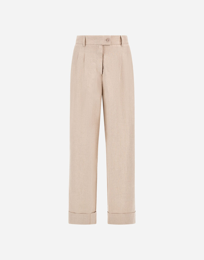 Herno RESORT TROUSERS IN FADE-EFFECT LINEN  PT00067DR17105Z1986