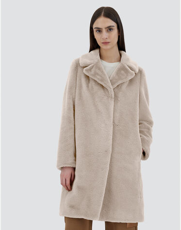 COAT IN SOFT FAUX FUR in Chantilly for Women | Herno®