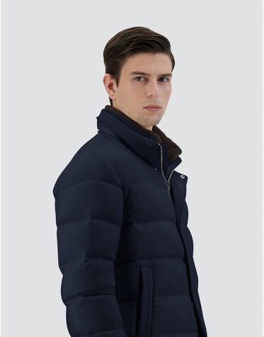 Collar Herno Outerwear BOMBER JACKET IN ARENDELLE AND FAUX FUR In