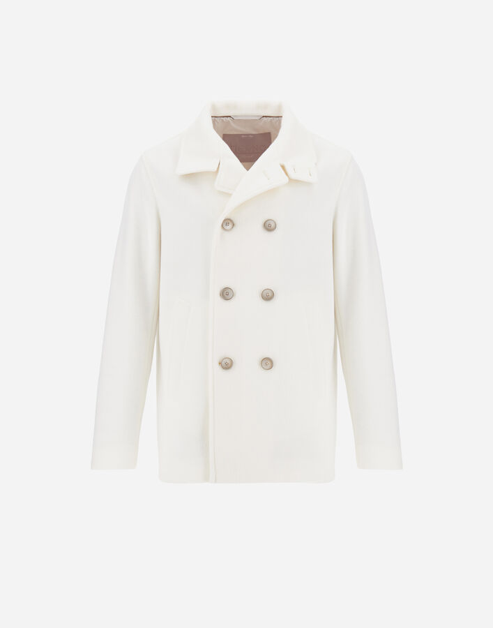Herno RESORT PEACOAT IN DOUBLE-LAYERED VISCOSE-BLEND FABRIC  PE00018UR129101100