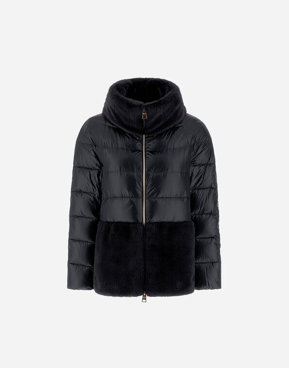 Herno CAPE IN NYLON ULTRALIGHT AND LADY ALTERNATIVE FUR  PI001933D12017Z9300