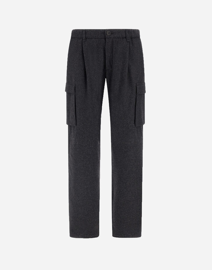 Herno CARGO TROUSERS IN WOOL FLANNEL  PT000157U127729487