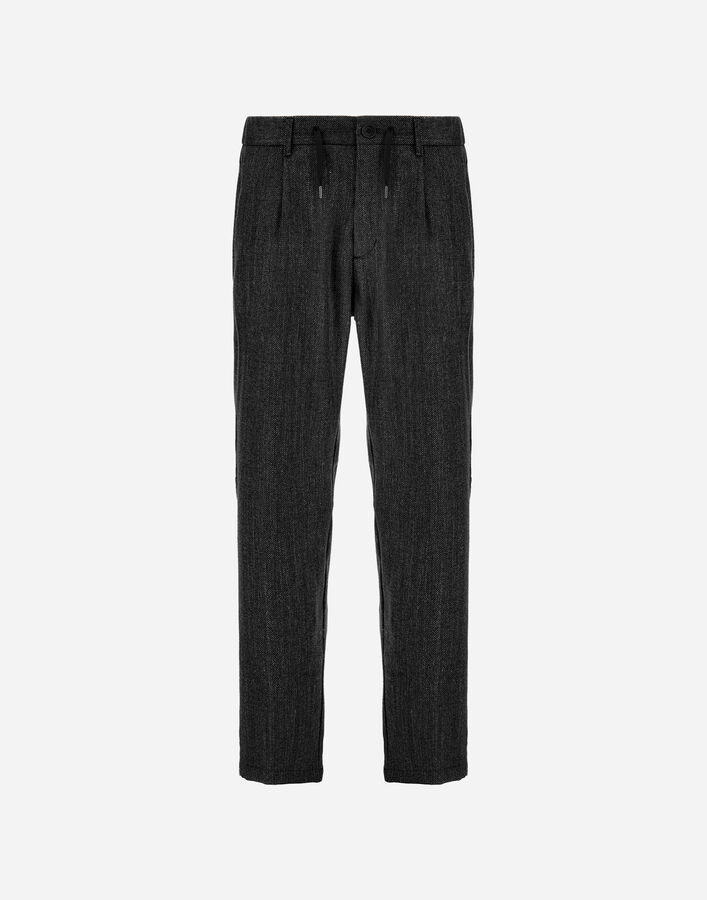Herno TROUSERS IN HERRINGBONE WOOL FLANNEL  PT000152U33451R9300
