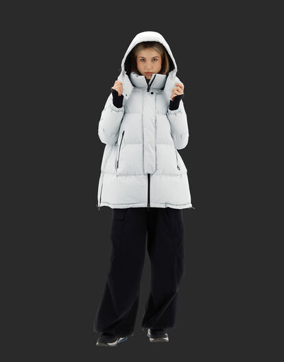 LAMINAR OVERSIZE GORE-TEX WINDSTOPPER COAT in Ice for Women | Herno®