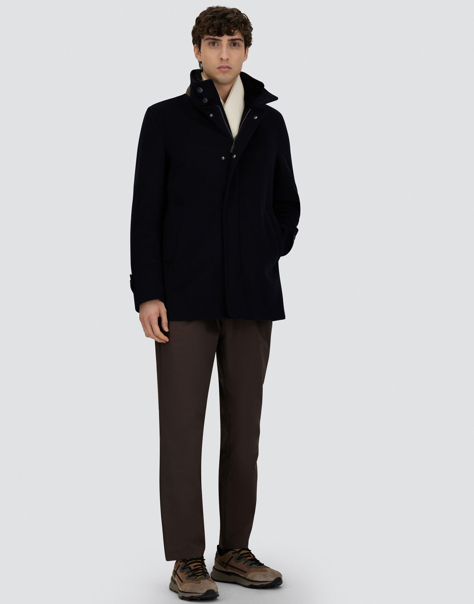 CARCOAT IN PURE CASHMERE in Dark Blue for Men | Herno®