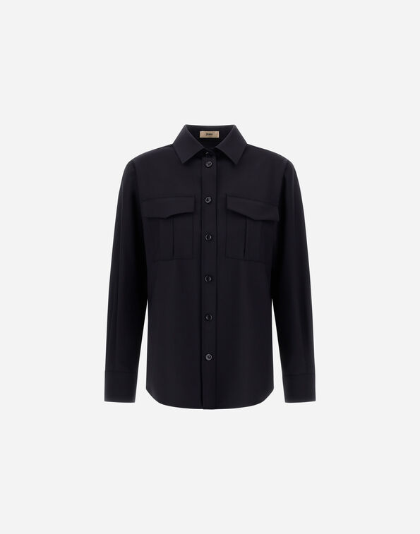 Herno SHIRT IN LIGHT STRETCH WOOLLY  CM000048D128089200