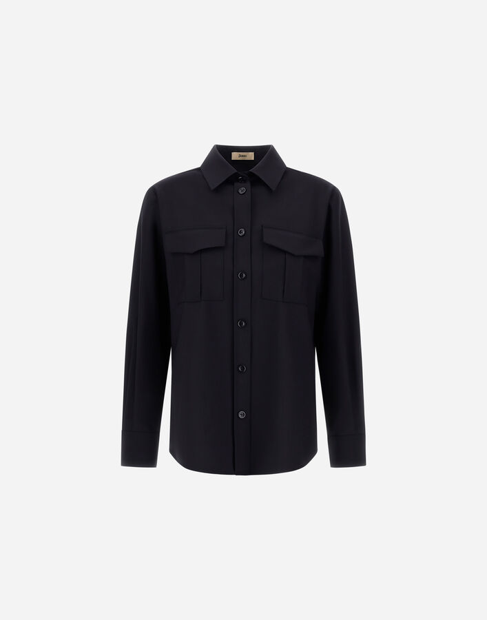 Herno SHIRT IN LIGHT STRETCH WOOLLY  CM000048D128089200