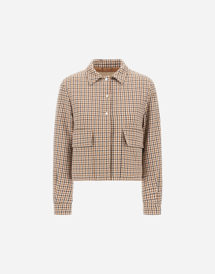 Herno SHACKET IN HOUNDSTOOTH WOOL AND COTTON  GI000333D334642111