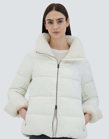 CAPE IN ARENDELLE AND NEW LADY FAUX FUR in White for Women | Herno®