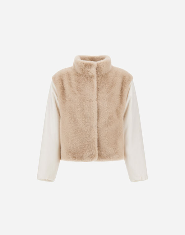 Herno RESORT JACKET IN FAUX FUR WITH BEAVER EFFECT, CASHMERE AND SILK  GI00054DR128961985