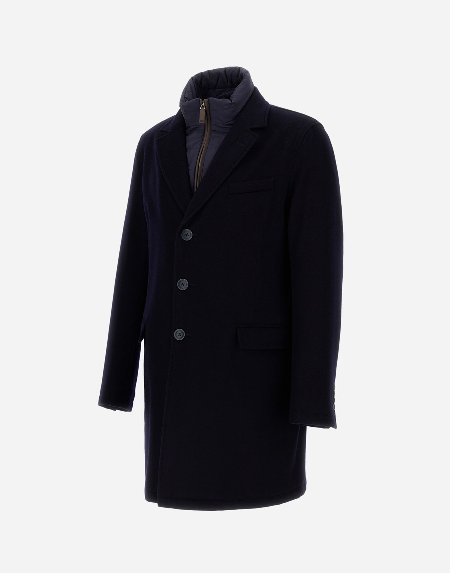 WOOL BEAVER COAT in Navy Blue for Men | Herno®