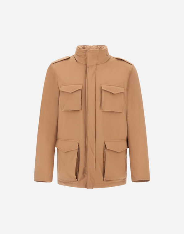 Herno RESORT FIELD JACKET IN BOUCL&Eacute; WOOL FABRIC AND SUEDE-EFFECT MICROFIBRE  FI00024UR12742S2159