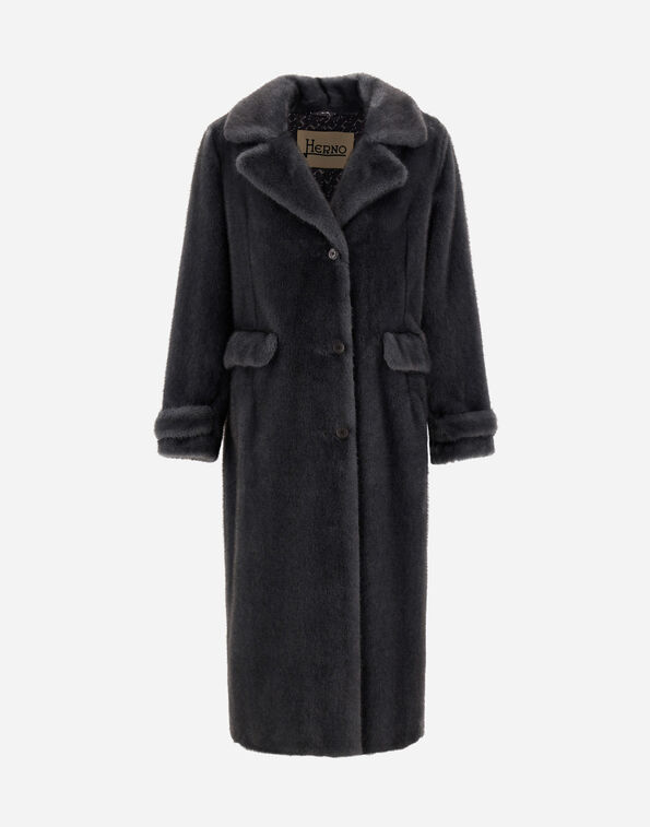 Herno COAT IN MELANGE ALTERNATIVE MINK FUR  GC000545D127399480