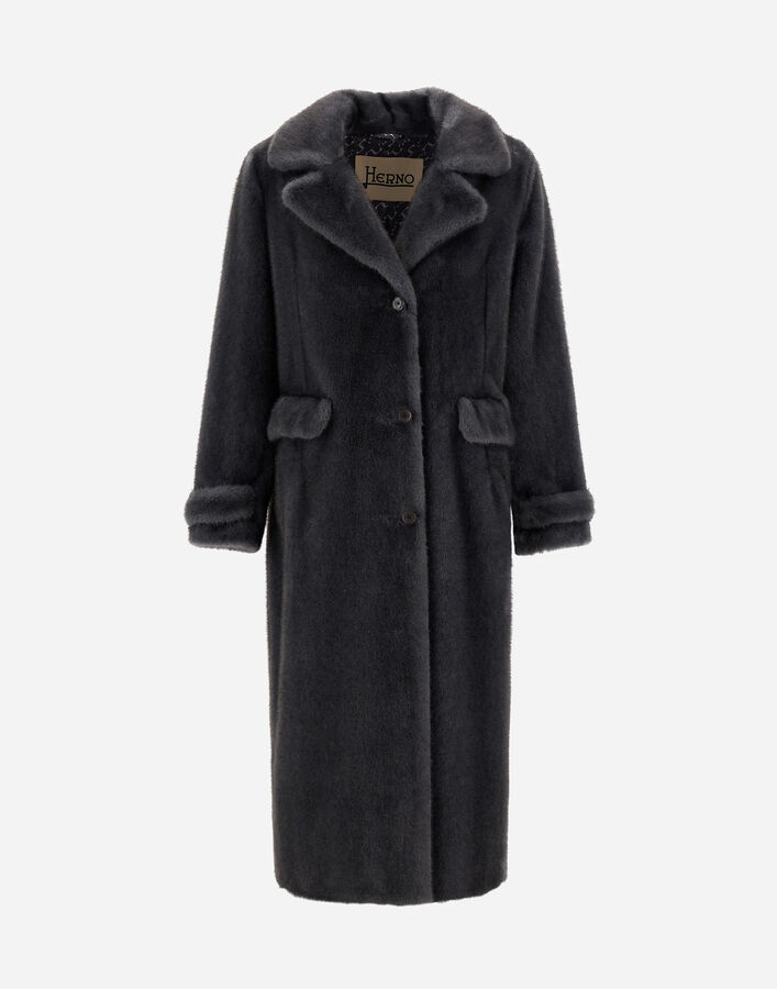 Herno COAT IN MELANGE ALTERNATIVE MINK FUR  GC000545D127399480