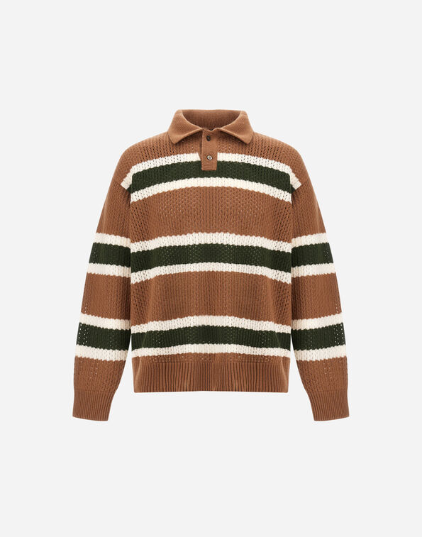 Herno WOOL POLO SHIRT WITH OPENWORK KNIT  MPL00018U703638160