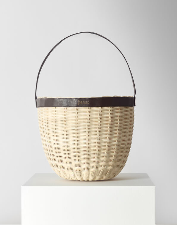 Herno RATTAN AND LEATHER BASKET  SUMMERBASKETRATTAN2100