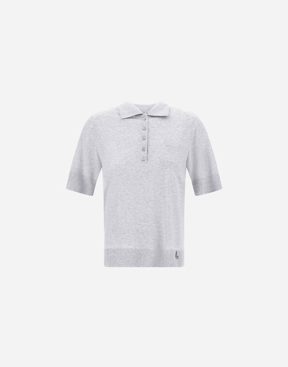 Herno RESORT POLO SHIRT IN KNIT-EFFECT MELANGE JERSEY  JPL0004DR521479410