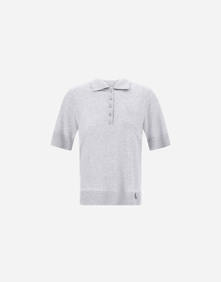 Herno RESORT POLO SHIRT IN KNIT-EFFECT MELANGE JERSEY  JPL0004DR521479410