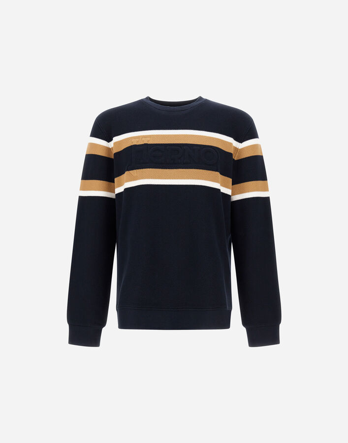 Herno SWEATSHIRT IN YARN-DYED WAFFLE PIQUET  JG000279U540179220