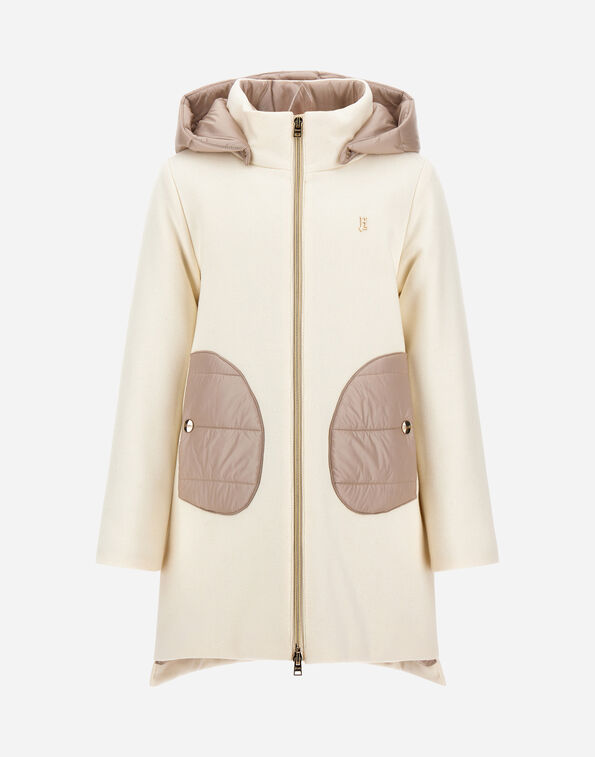 Herno HOODED COAT IN ECOWOOL AND NYLON ULTRALIGHT  GC000049G333441000