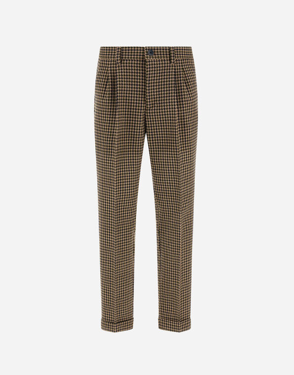 Herno TROUSERS IN HOUNDSTOOTH WOOL AND COTTON  PT000151U334649277
