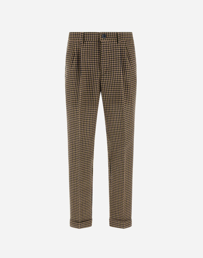 Herno TROUSERS IN HOUNDSTOOTH WOOL AND COTTON  PT000151U334649277