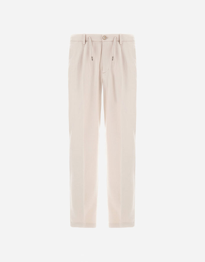 Herno RESORT TROUSERS IN CASHMERE AND SILK  PT00055UR380871985