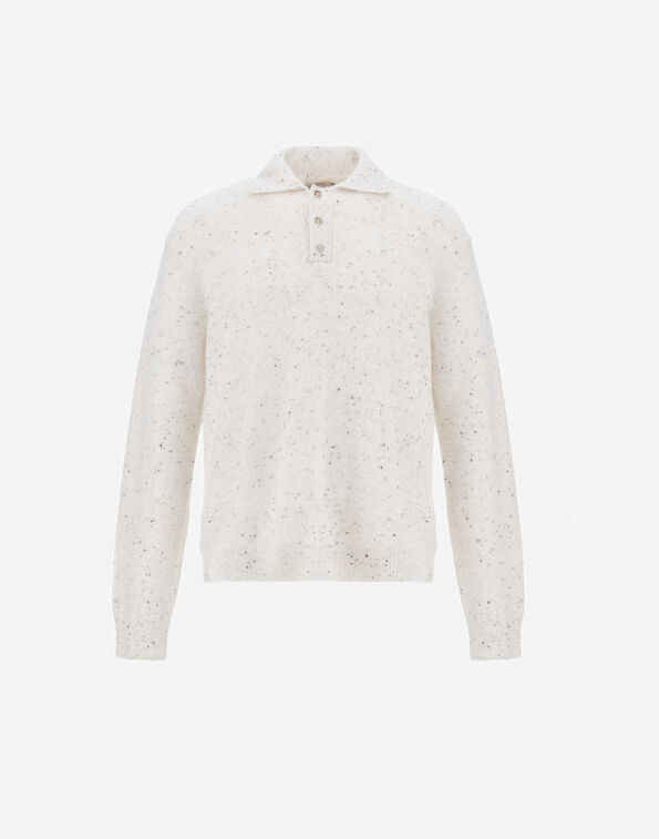 Herno RESORT POLO SHIRT IN WOOL AND ALPACA BLEND KNIT  MPL0007UR703321100