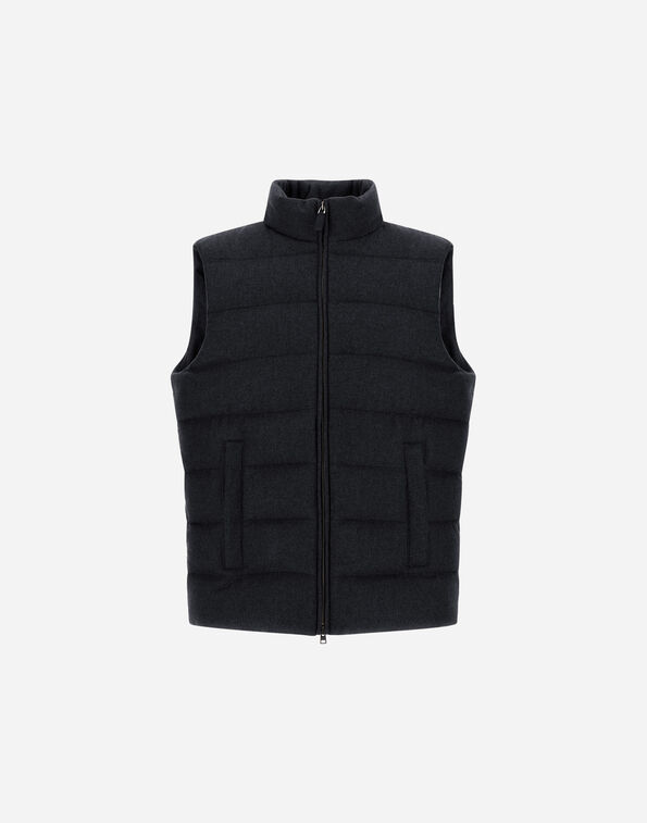 Herno CASHMERE AND SILK VEST WITH MONOGRAM  PI001383U380879200