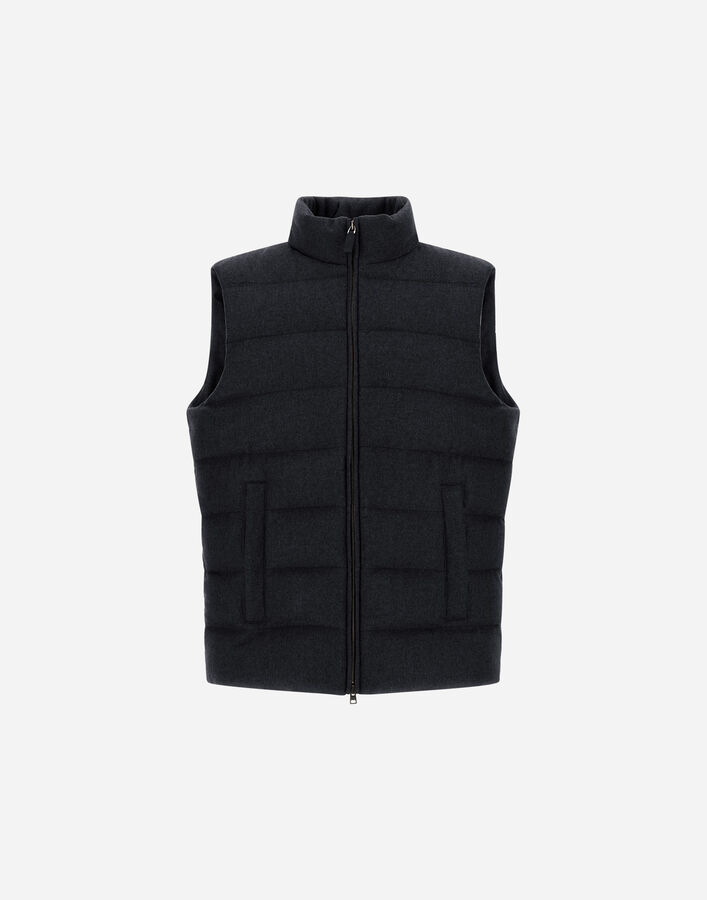 Herno CASHMERE AND SILK VEST WITH MONOGRAM  PI001383U380879200