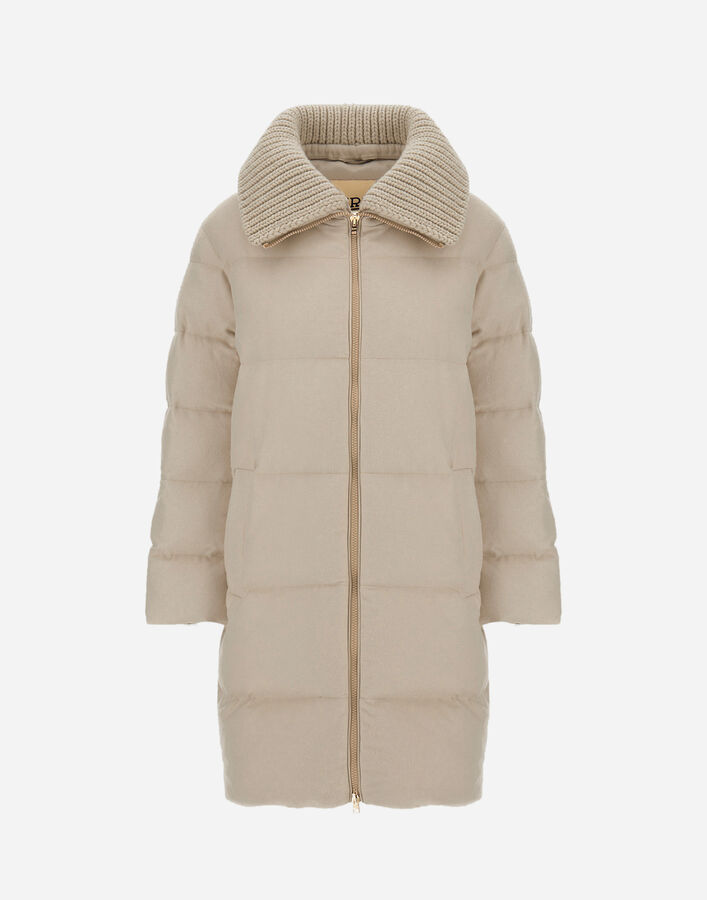 Herno LONG JACKET IN CASHMERE AND SILK  PI002155D380871985