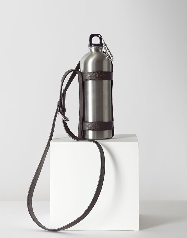 Herno WATER BOTTLE WITH LEATHER SHOULDER STRAP  THEBOTTLEACCIAIO8800
