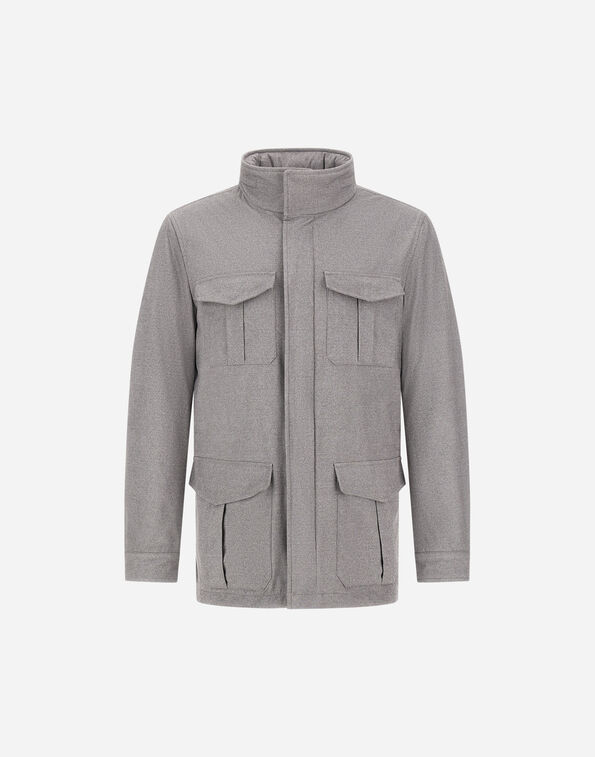 Herno RESORT FIELD JACKET IN MELANGE SUEDE EFFECT  FI00020UR12729S9406