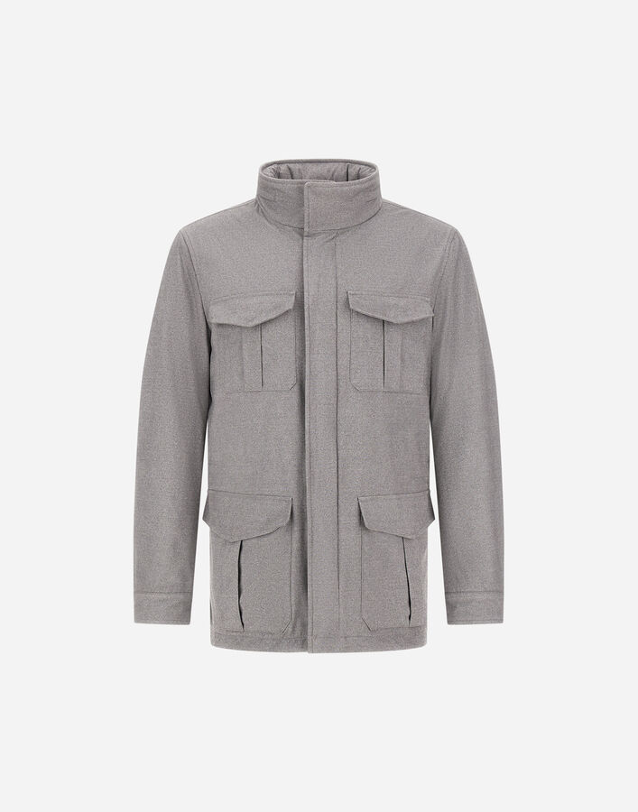 Herno RESORT FIELD JACKET IN MELANGE SUEDE EFFECT  FI00020UR12729S9406