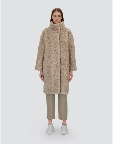 COAT IN CURLY FAUX FUR in Chantilly for Women | Herno®