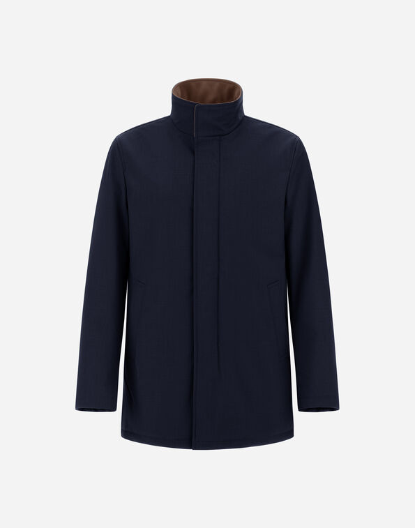Herno M&Eacute;LANGE TWILL AND SUEDE EFFECT COAT  CA000230U127309250