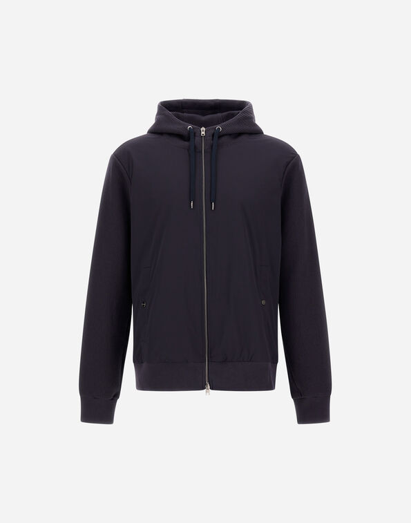 Herno RESORT JACKET IN COTTON INTERLOCK AND TRAVEL NYLON PONENTE  JC00021UR560209200
