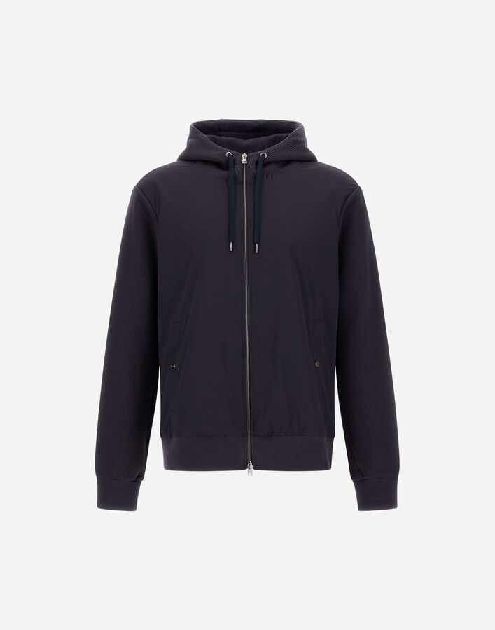 Herno RESORT JACKET IN COTTON INTERLOCK AND TRAVEL NYLON PONENTE  JC00021UR560209200