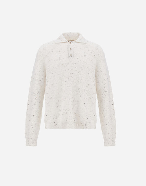 Herno RESORT POLO SHIRT IN WOOL AND ALPACA BLEND KNIT  MPL0007UR703321100