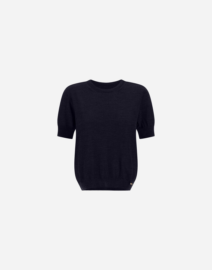 Herno STOCKING-STITCH EXTRAFINE WOOL T-SHIRT  MG000255D703739200
