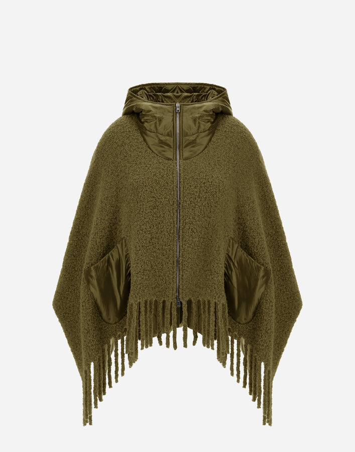 Herno PONCHO IN BOUCLÉ ALPACA WOOL AND NYLON ULTRALIGHT  GC000509D334807740