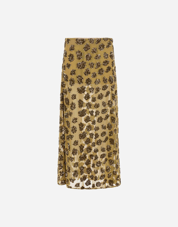 Herno SEQUINNED MESH SKIRT  GN000126D129767745