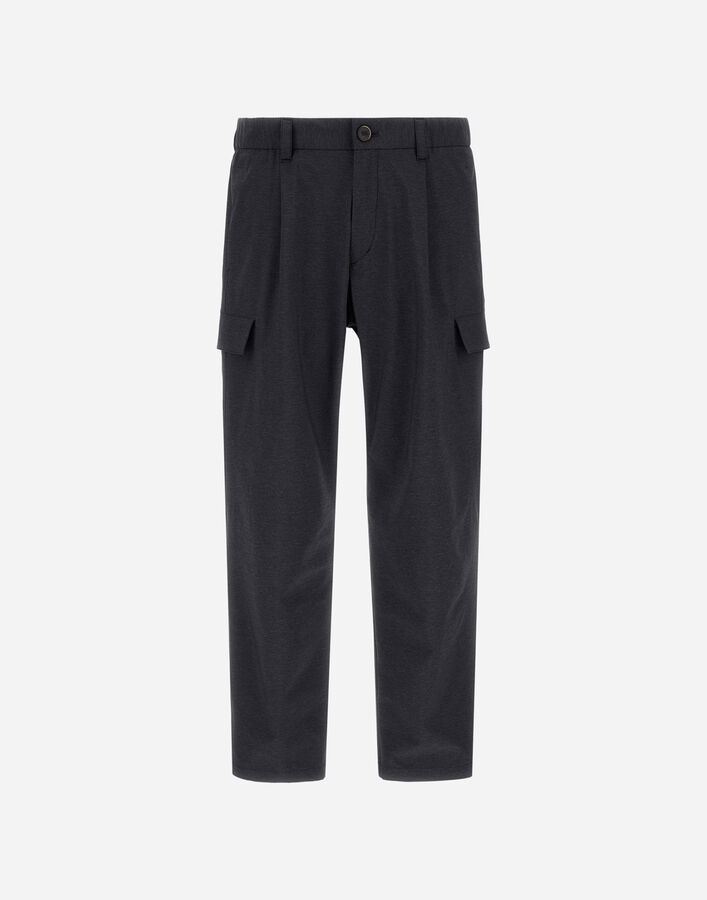 Herno RESORT CARGO TROUSERS IN MELANGE-EFFECT STRETCH NYLON  PT00035UR12742S9200