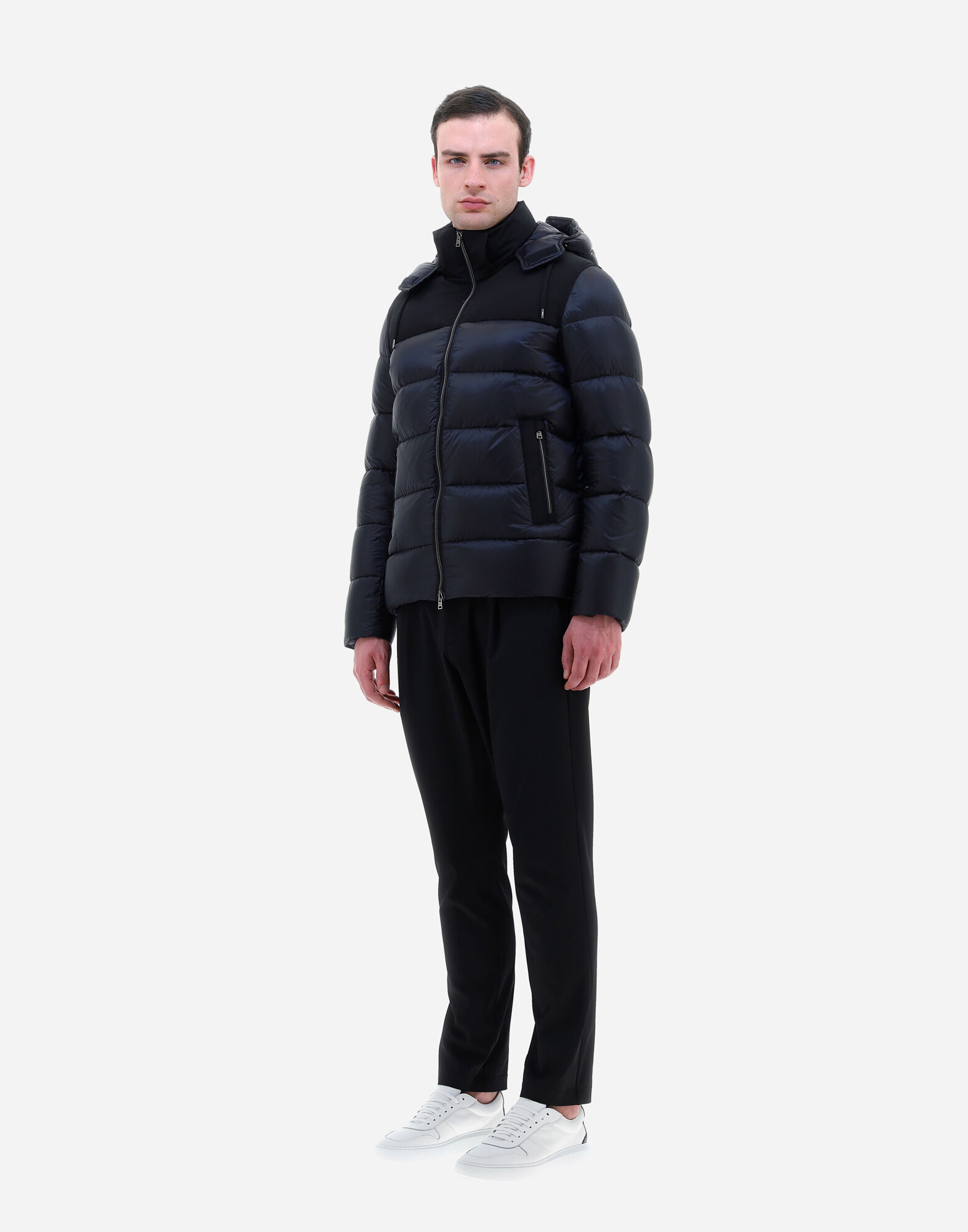 Moncler // Navy Puffer & Knit Maglione Tricot Jacket – VSP Consignment