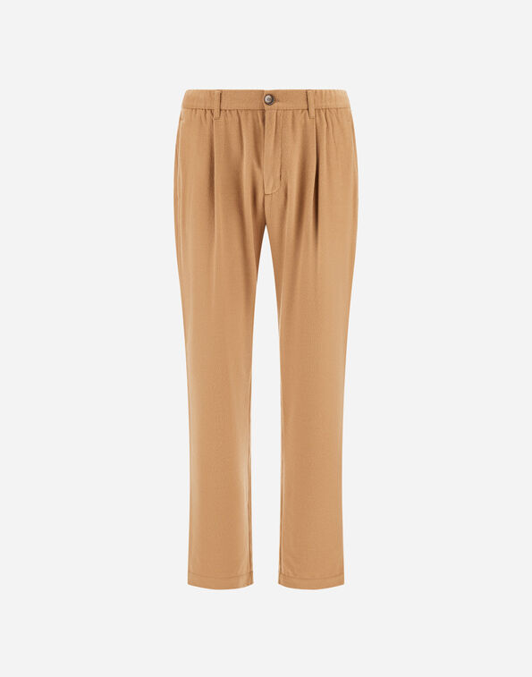 Herno RESORT TROUSERS IN WOOL-BLEND MELANGE FLANNEL  PT00047UR129342159